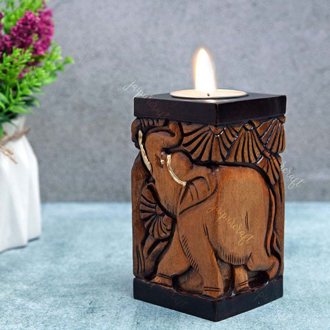 jungle themed square tealight holder