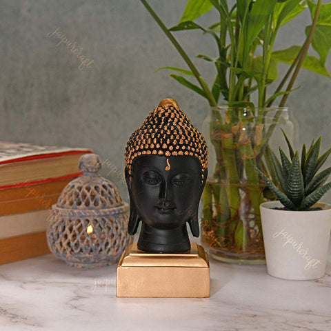 Premium Buddha Head Statue, Buddha Idols for Home Decor (3Inch Tall Buddha Paper Weight)