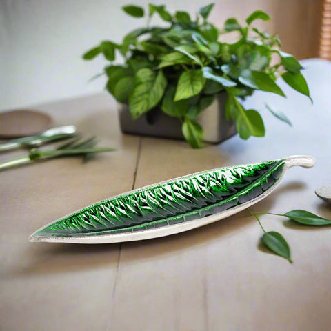 Mango Leaf Shape Design Tray – Elegant Serveware & Tableware