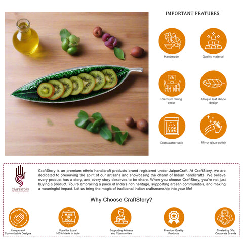 Mango Leaf Shape Design Tray – Elegant Serveware & Tableware