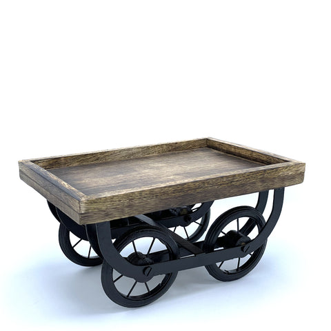 wooden trolly table