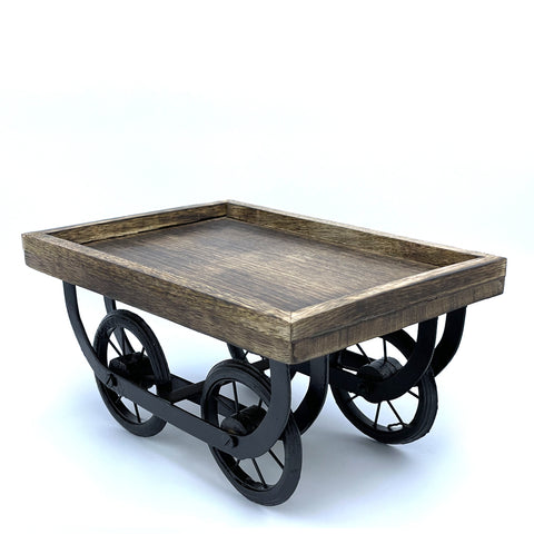 wooden trolly tray