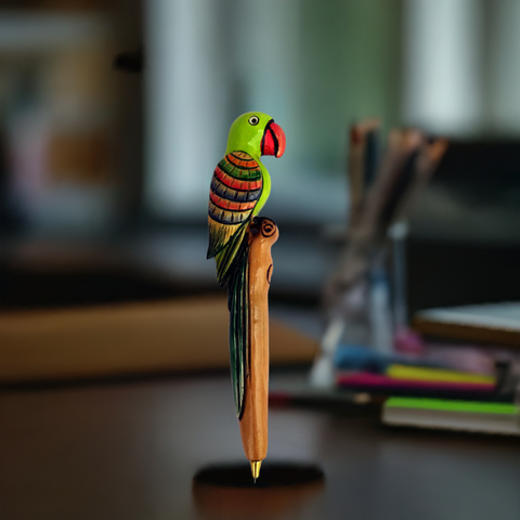 Artisan Wooden Parrot Ballpoint Pen